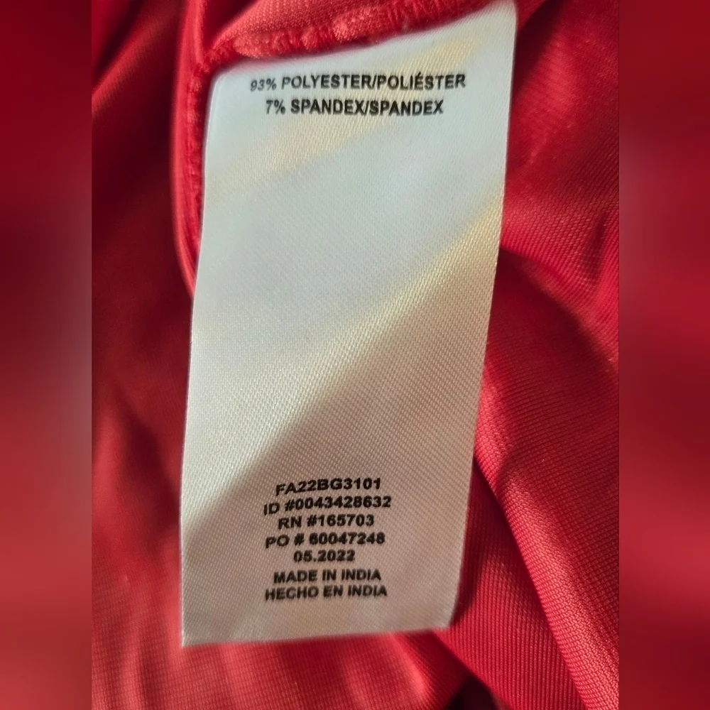 Red Velvet Short Sleeve Dress Sz 12